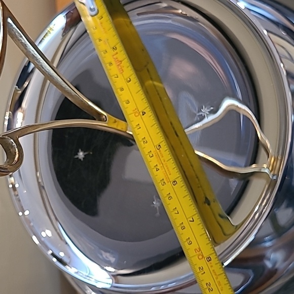 RIVIERIA Atomic MCM Two Tiered Chromeware Tidbit Petit Fours Serving Tray - Picture 11 of 16